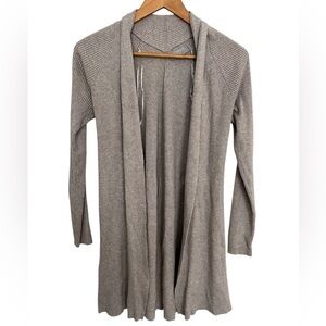 Cyrus Cozy Tan Ribbed Knit Cardigan open sweater size medium